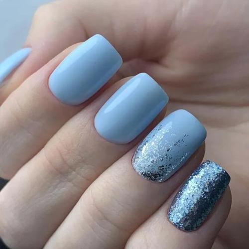 Dusty-Blue-Summer-Nail-Designs-1