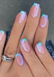 Dusty-Blue-Summer-Nail-Designs-8