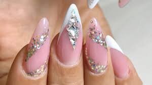 Elegant-Rhinestone-Accent-Classy-Nails-Design-9