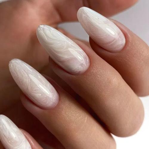 Elegant-White-Almond-Shaped-Nails-1