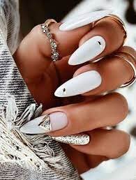 Elegant-White-Almond-Shaped-Nails-3