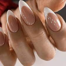 Elegant-White-Almond-Shaped-Nails-5