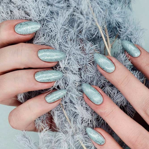Exclusive Gray Winter Nails