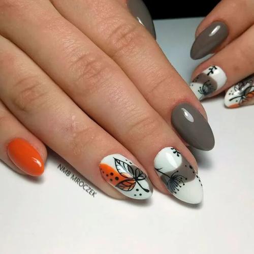 Fall-Manicure-With-Leafy-Art-3