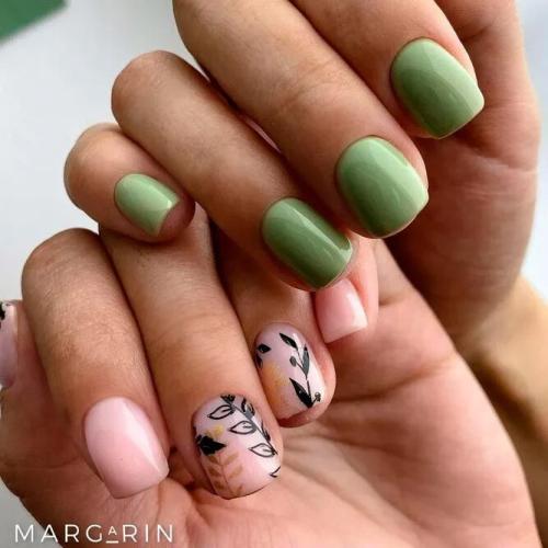 Fall-Manicure-With-Leafy-Art-4