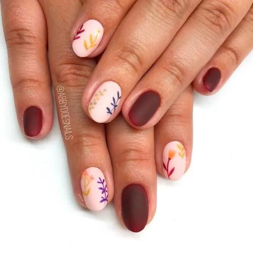 Fall-Manicure-With-Leafy-Art-5