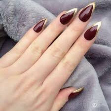French-Nude-And-Burgundy-Nails-4