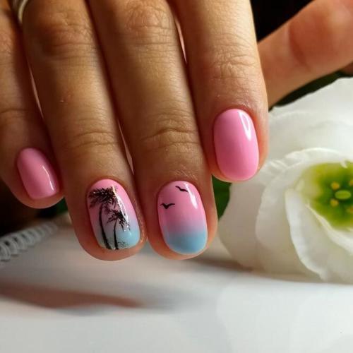 Fun-Palm-Tree-For-Tropical-Nails-Design-2