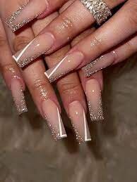 Glitter-Coffin-French-Nails-2