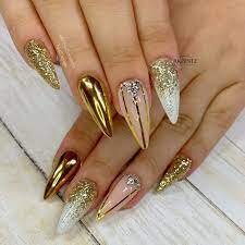 Gold-Chrome-Acrylic-Manicure-2