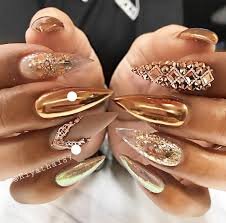 Gold-Chrome-Acrylic-Manicure-5