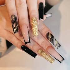 Gothic-Gold-and-Black-Glitter-Ombre-Coffins-5