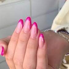 Hot-Pink-Nails-with-French-Tips-5