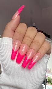 Hot-Pink-Nails-with-French-Tips-6