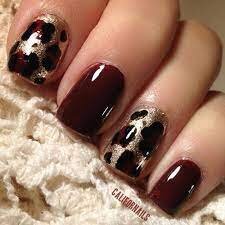 Leopard-print-Burgundy-Nail-Design-2