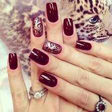 Leopard-print-Burgundy-Nail-Design-5