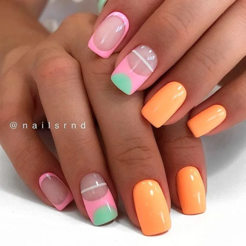 Light-Pink-Nails-with-Other-Colors-3