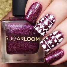 Lilac-and-White-Christmas-Nails-5