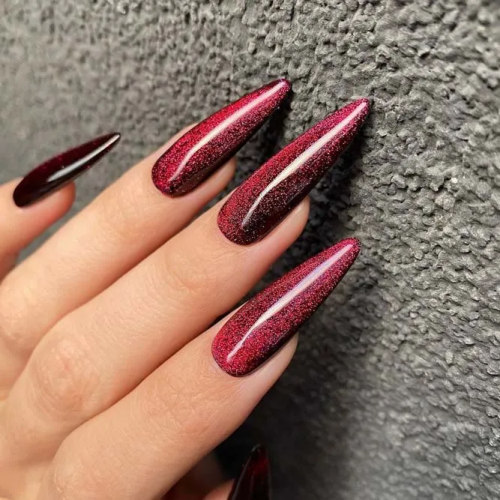 Long-Nails-Designs-In-Burgundy-Colors-1