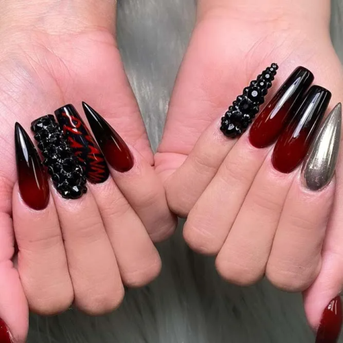 Long-Nails-Designs-In-Burgundy-Colors-3