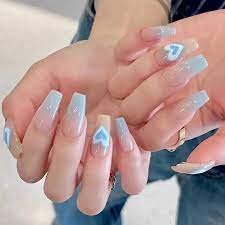 Lovely-Blue-Gradient-Coffin-Nails-2