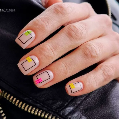 Lovely-Geometric-Square-Nail-Art-2