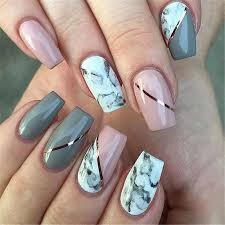 Marble-Acrylic-Short-Nails-10