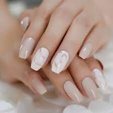 Marble-Acrylic-Short-Nails-7