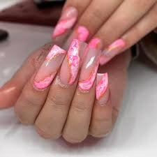 Marble-Hot-Pink-French-Tips-5