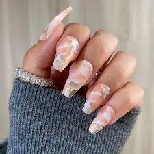 Marble-Nails-In-Different-Nude-Shades-5