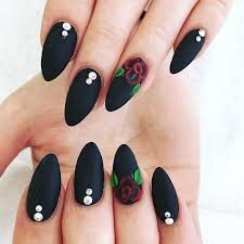 Matte-Black-Nails-with-Flowers-4.jpg