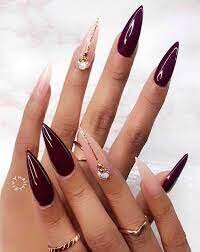 Matte-Burgundy-Stilleto-Nails-2