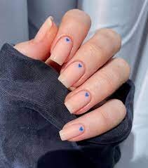 Matte-Navy-and-Nude-Nails-with-Little-Heart-3