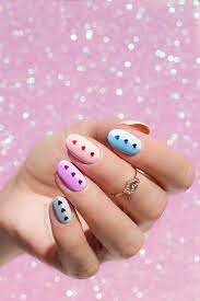 Matte-Navy-and-Nude-Nails-with-Little-Heart-4