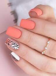 Matte-Peach-Nails-7