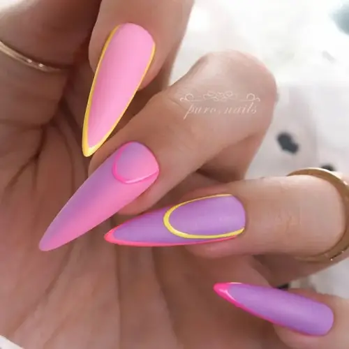 Matte-Pink-Nails-for-Long-Shape-2