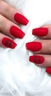 Matte-Red-Short-Coffin-Manicure-3