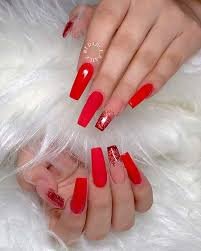 Matte-Red-Short-Coffin-Manicure-9