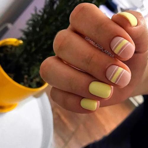 Matte-Yellow-Short-Nails-1