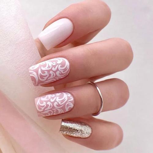 Nature-Classy-Nails-With-Glitter-Accents-1