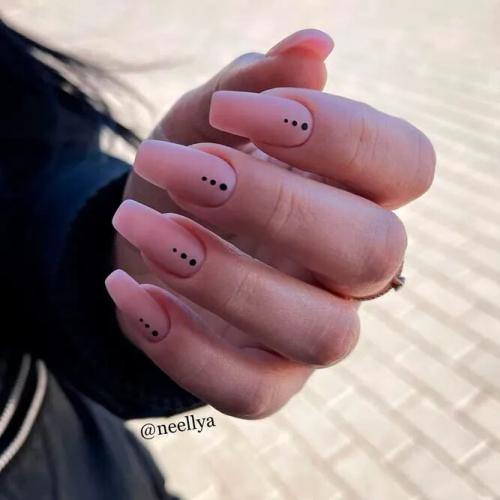 Nature-Matte-Coffin-Nail-Design-1