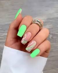 Neon-Accent-For-Nude-Nails-7