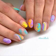 Neon-Mismatch-Nails-6