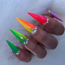 Neon-Rainbow-Stiletto-Nails-3