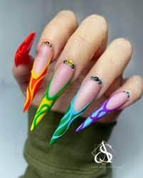 Neon-Rainbow-Stiletto-Nails-8