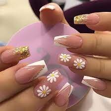 Nude-Coffin-Nails-With-Gold-Foil-3