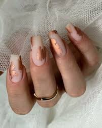 Nude-Coffin-Nails-With-Gold-Foil-4