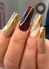 Nude-Coffin-Nails-With-Gold-Foil-5