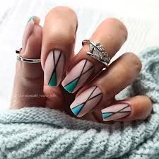 Nude-Matte-Nails-with-Black-Lines-7