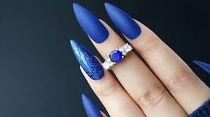 Nude-Matte-Nails-with-Glitter-Accent-8